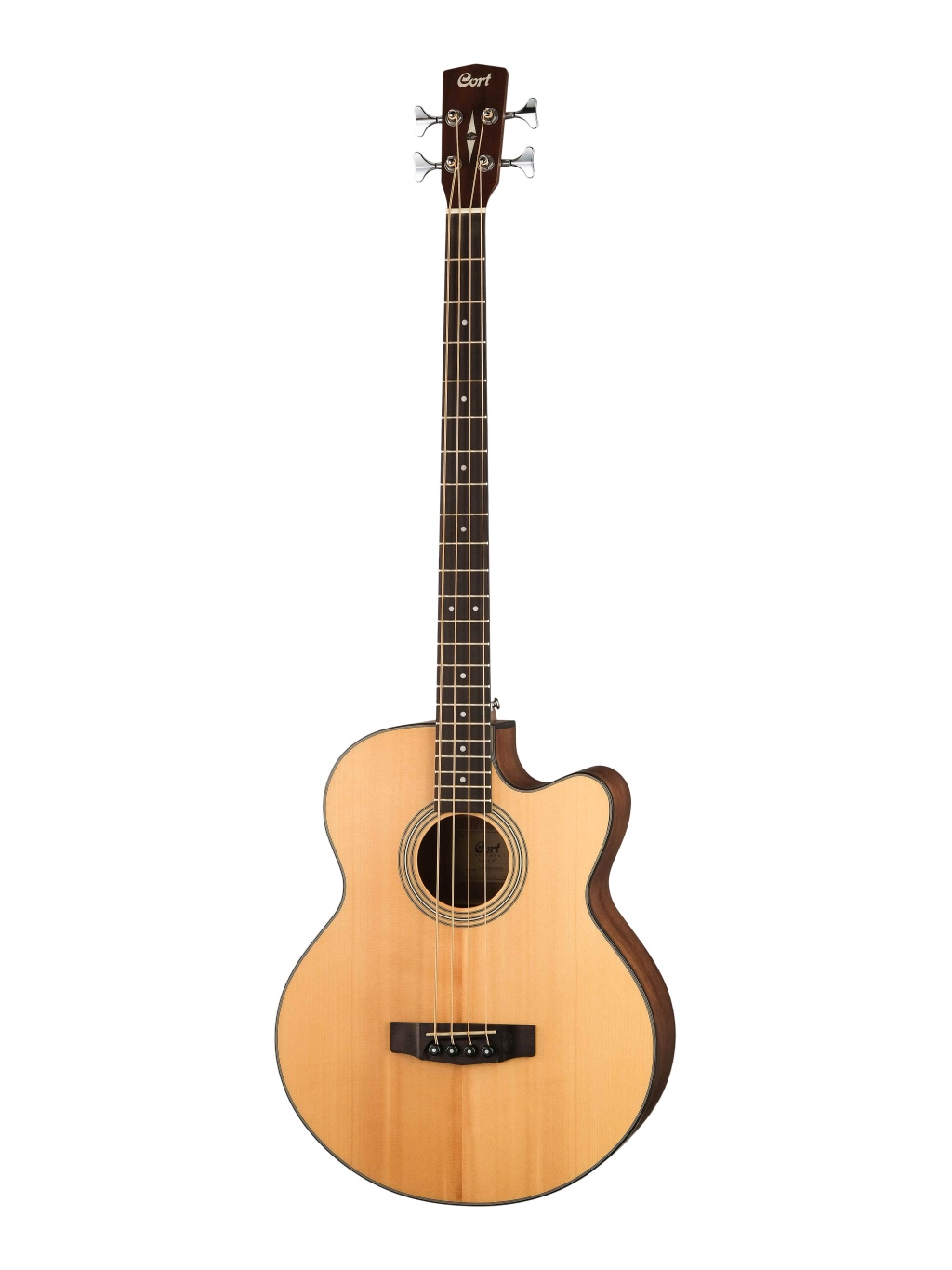 SJB5F-NS-WBAG Acoustic Bass Series Электро-акустическая бас-гитара цвет натуральный, с чехлом, Cort