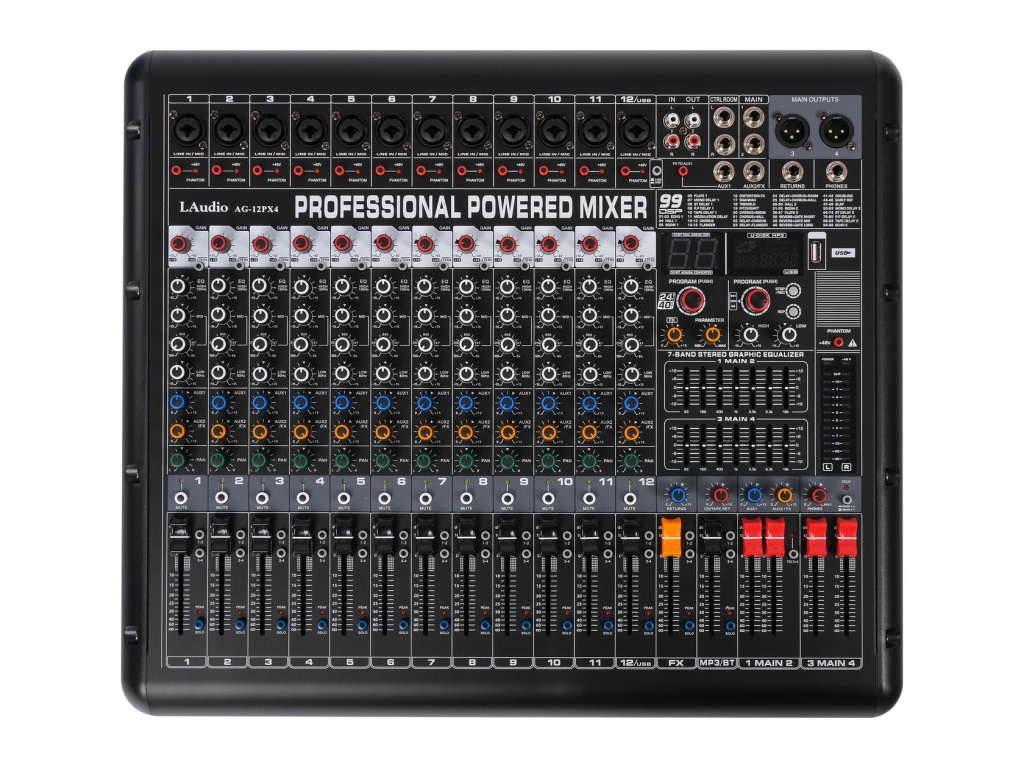 AG-12PX4 Активный микшерный пульт, 12 каналов, серия PRO, LAudio