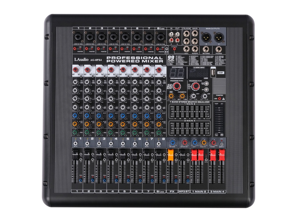 AG-8PX4 Активный Микшерный пульт, 8 каналов, серия PRO, LAudio