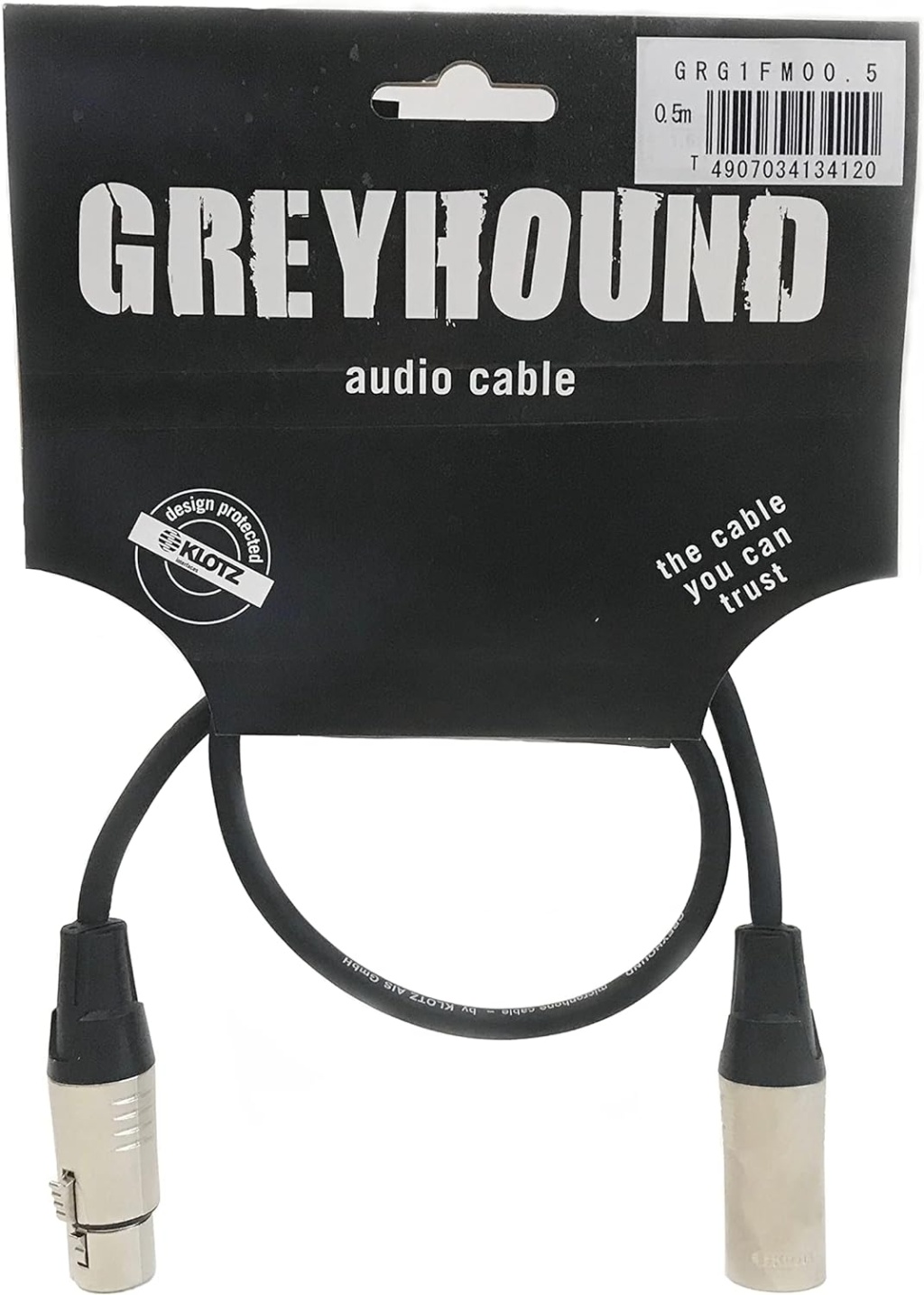 GRG1FM00.5 Greyhound Кабель микрофонный XLR, 0.5м, Klotz