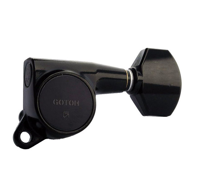 SG381-07-B-L3+R3 Колки для гитары 3+3, черные, Gotoh