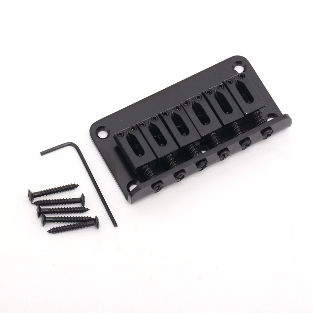 M508BK Фиксированный бридж для электрогитары, Strat/Tele, черный, Musiclily