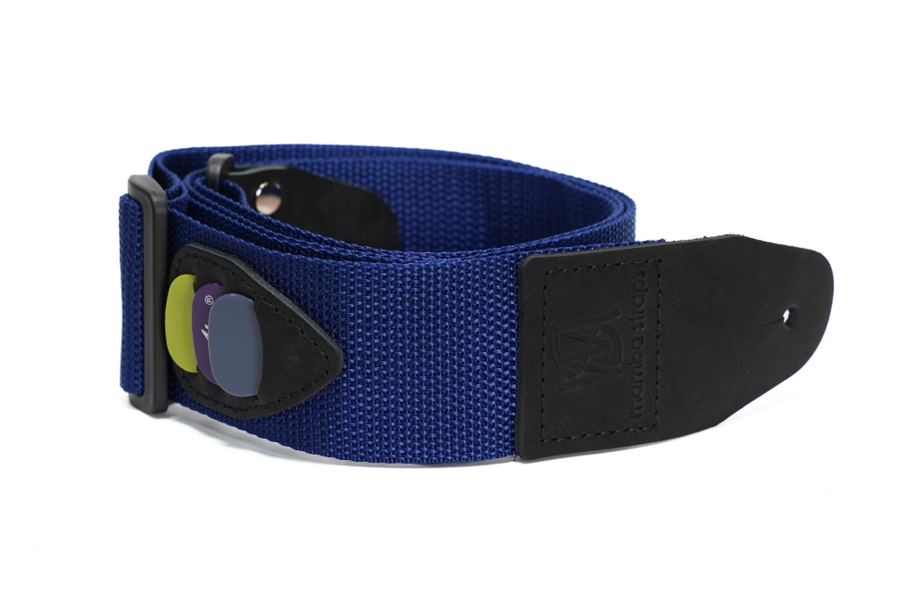 MB5030-023 Ремень для гитары, нейлоновый, синий, Mamba straps