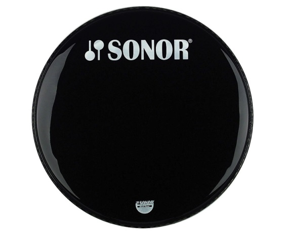 91066600 PB 16 B/L Пластик для бас-барабана 16'', черный, Sonor
