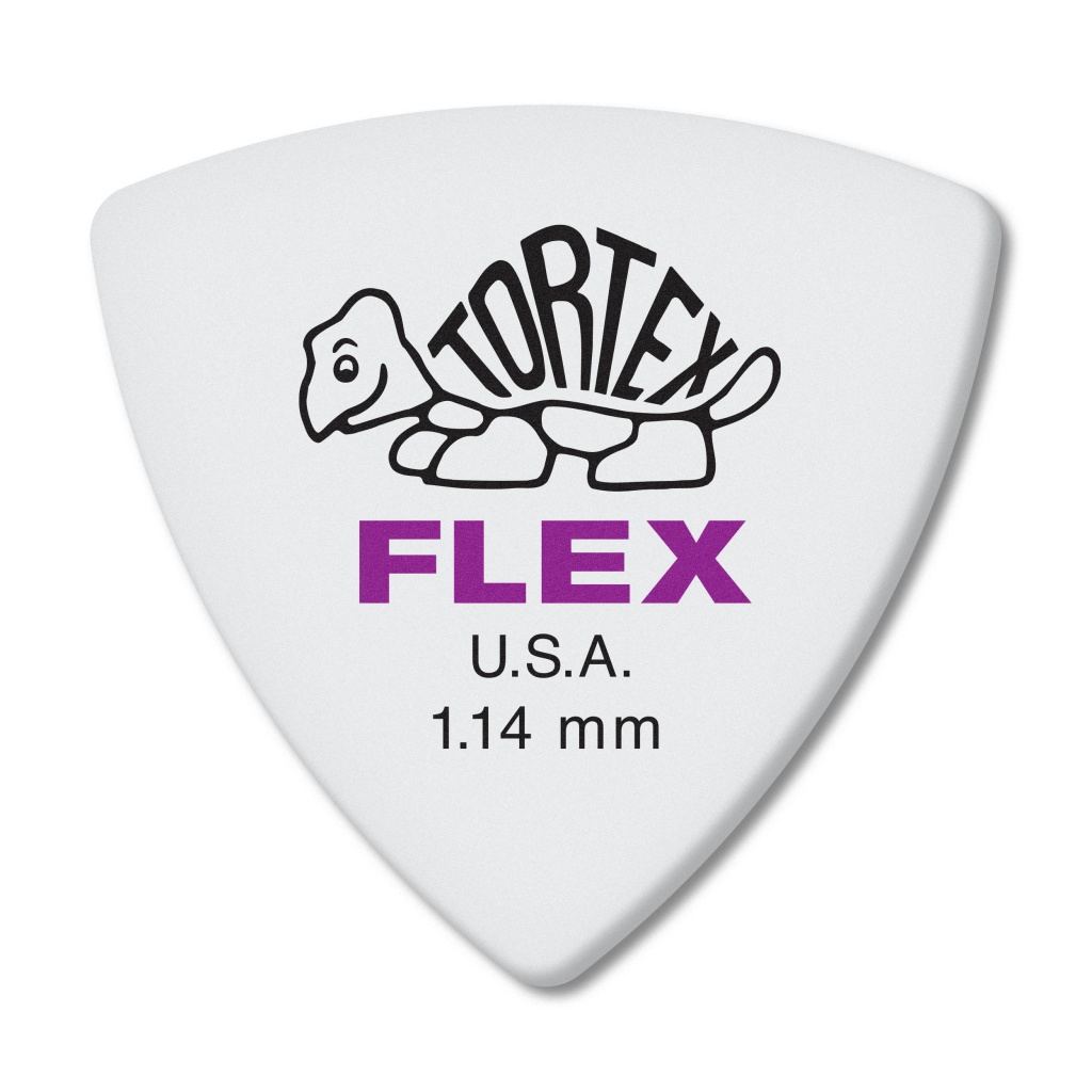 456R1.14 Tortex Flex Медиаторы, 72шт, толщина 1,14мм, треугольные, Dunlop