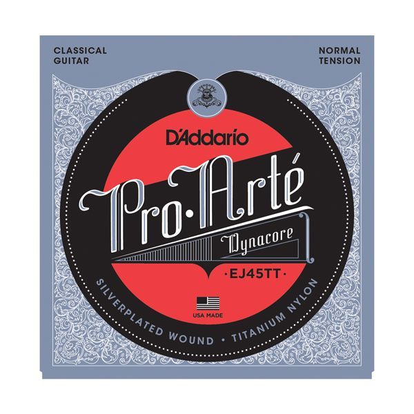 D'ADDARIO EJ45TT - струны для классической гитары,премиум класс, оплётка-титан