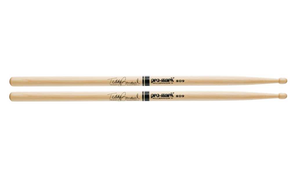 TXSD9W Hickory SD9 Teddy Campbell Барабанные палочки, орех, деревянный наконечник, ProMark