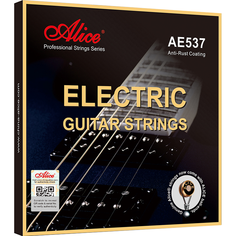 AE537-XL Комплект струн для электрогитары, сплав железа, Extra Light, 8-38, Alice