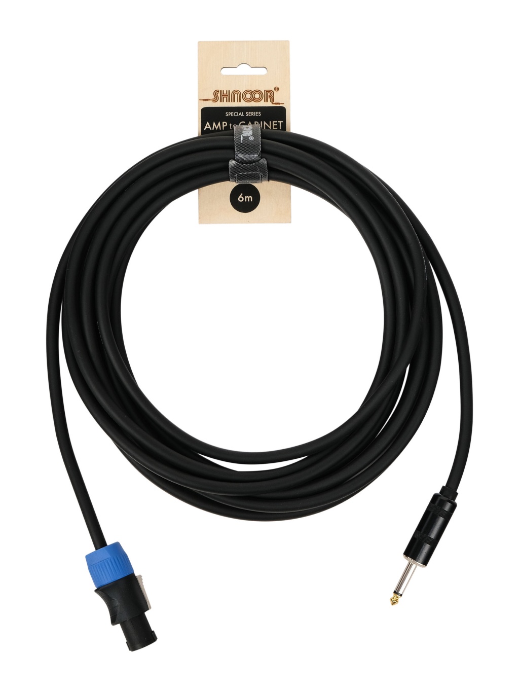 SC225-SPPJ-6m Кабель для гитарного усилителя, 2х2,5мм, Speakon-Powerjack, 6м, SHNOOR
