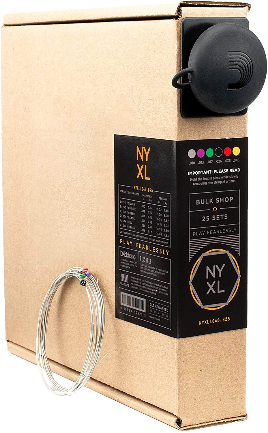 NYXL1046-B25 NYXL 25 Комплектов струн для электрогитары, Super Light, 10-46, D'Addario