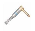 6CHL Разъем на кабель 1/4” Male (6,35мм), моно, угловой, Leem