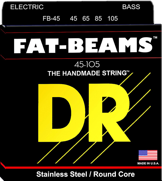 FB-45 Fat-Beams Комплект струн для бас-гитары, сталь, Medium, 45-105, DR
