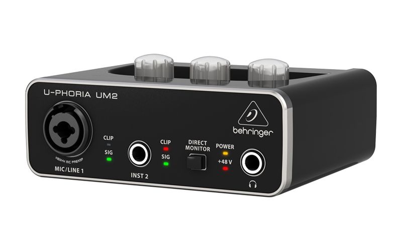 BEHRINGER UM2 - аудиоинтерфейс USB, 2 входа, 2 выхода, микр. предусилитель XENYX