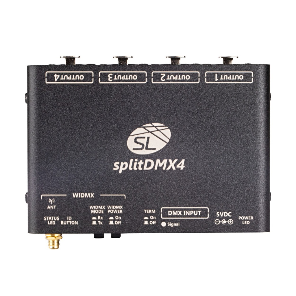 splitDMX4/3PIN.WIDMX [SL-SDX4PW] Сплиттер DMX512 1вход-4выхода, WiDMX, ТМ Siberian Lighting