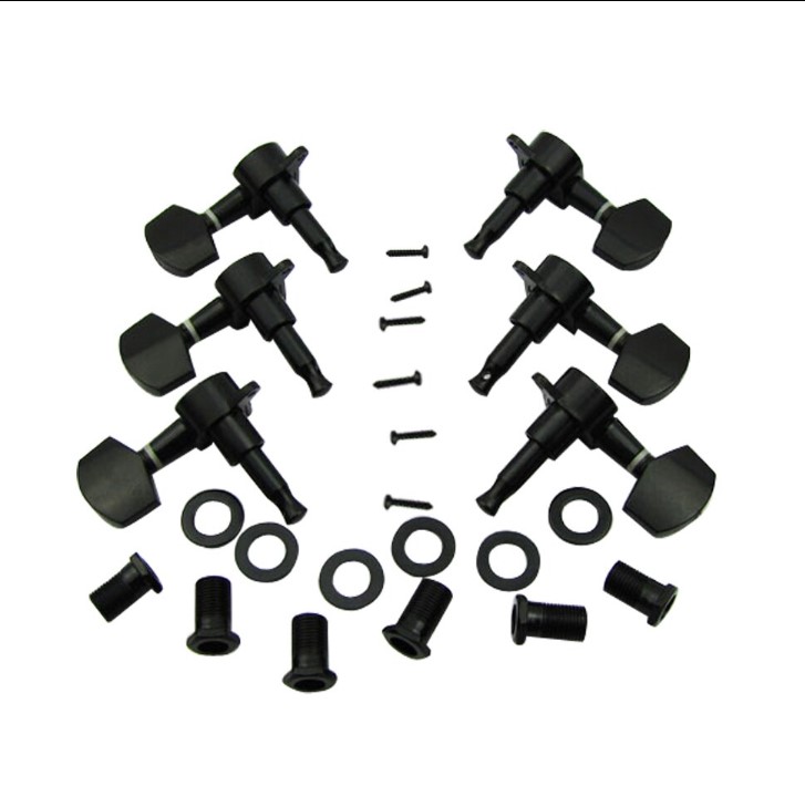 M567-3M763-3 Колки для гитары, 3+3, черные, Musiclily