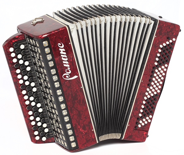 C9-RED Баян «Романс» 55х100-II, красный, Шуйская гармонь