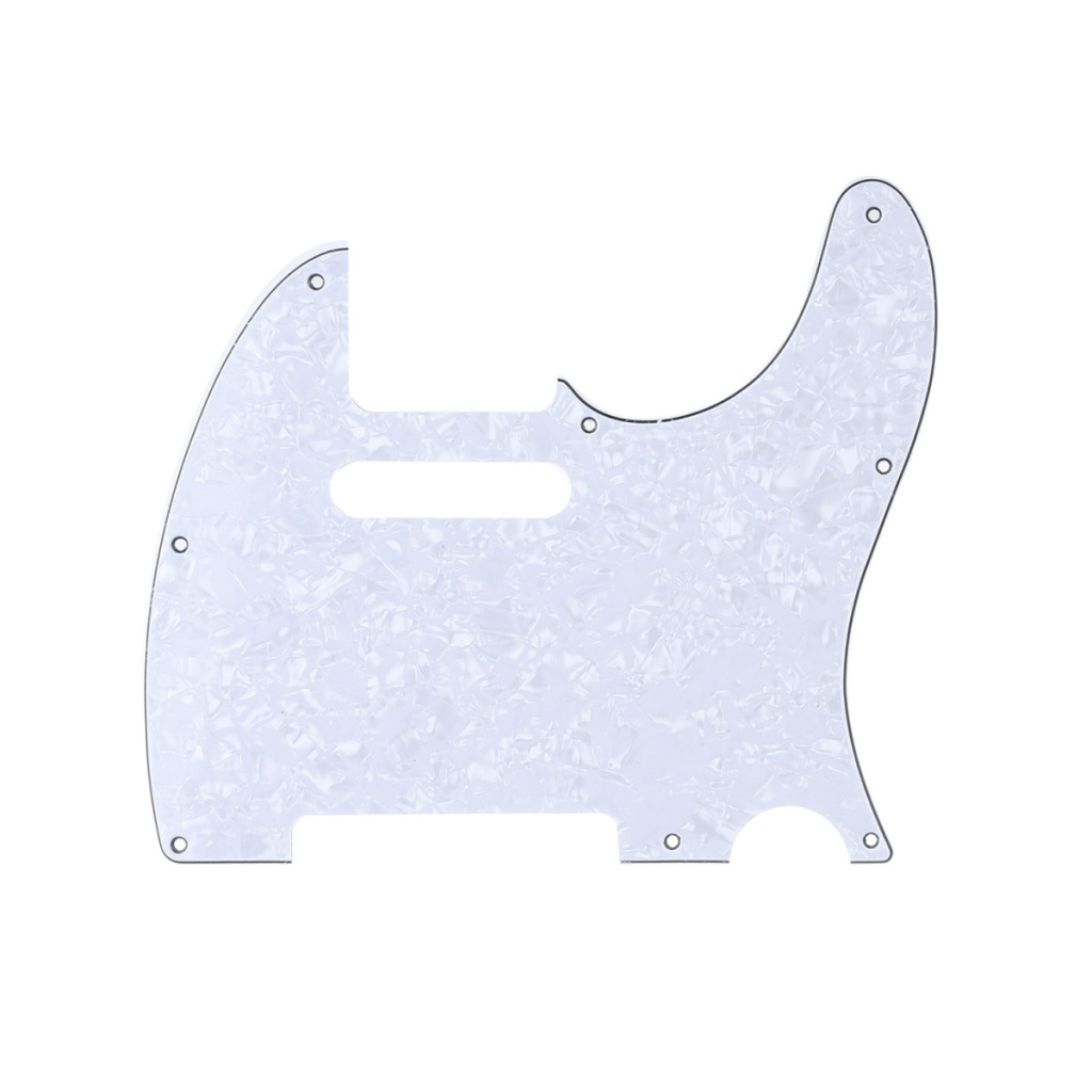MX1400WP Пикгард для гитары Telecaster, 4 слоя, цвет белый жемчуг, Musiclily