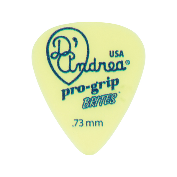TPGB351.73MD Pro-Grip Brites Медиаторы, 12шт, делрин, 0.73мм, стандартные, D'Andrea
