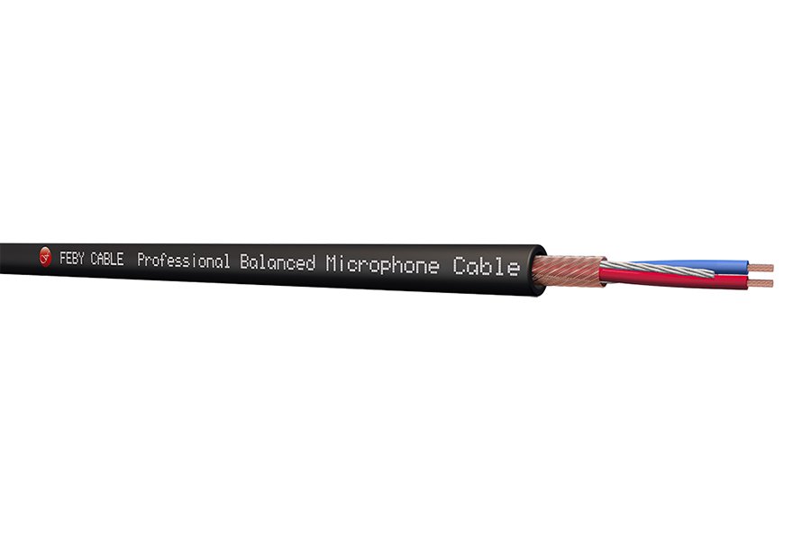 FC222BK-50 Кабель микрофонный балансный, черный, 50м, Feby Cable
