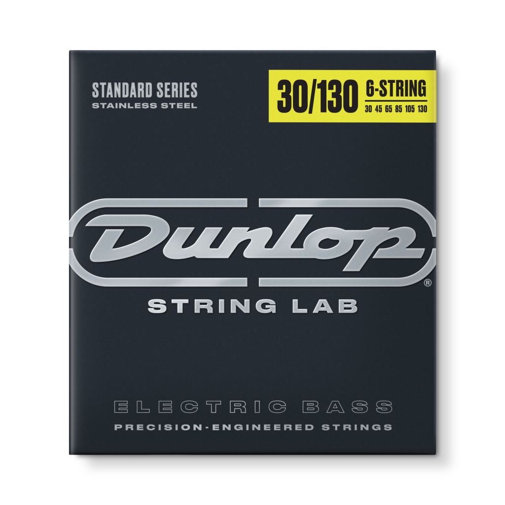 DBS30130 Комплект струн для 6-струнной бас-гитары, нерж.сталь, Medium, 30-130, Dunlop