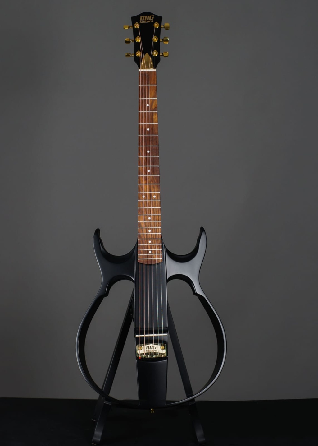 SG1BL24 SG1 Сайлент-гитара, черная, MIG Guitars