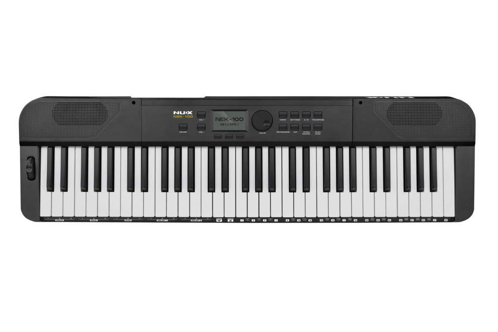 NEK-100 Синтезатор, 61 клавиша, автоаккомпанемент, черный, Nux