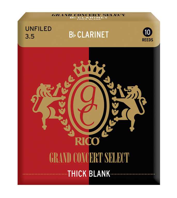 RCJ1035 Grand Concert Select Thick Blank Трости для кларнета Bb, размер 3.5, 10шт, Rico