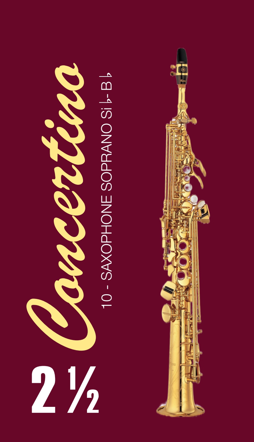 FR22SO04 Concertino Трости для саксофона сопрано No 2,5 (10шт), FedotovReeds