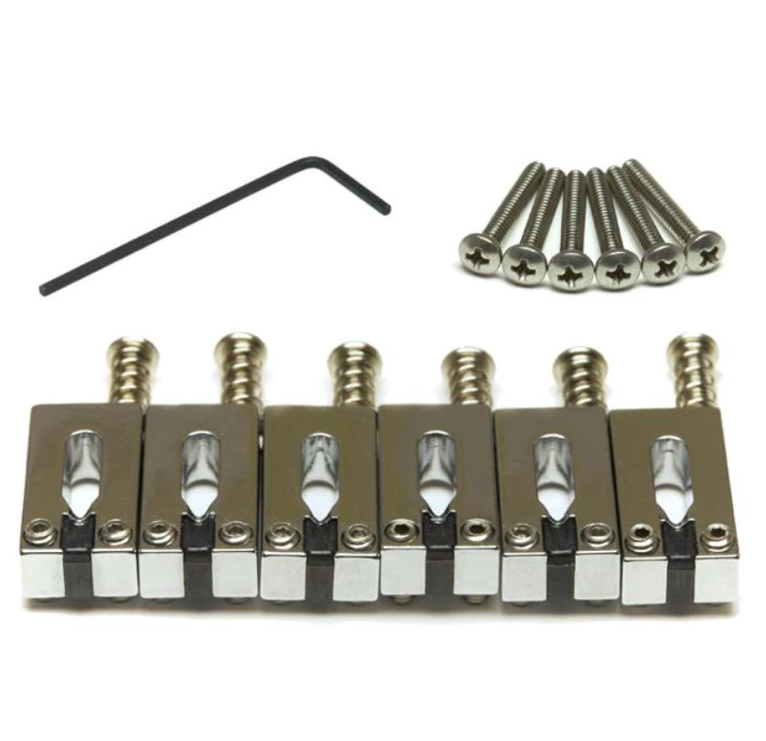 PG-8001-0C SS Classcis Strat & Tele Offset Комплект седел для бриджа, хром, GraphTech