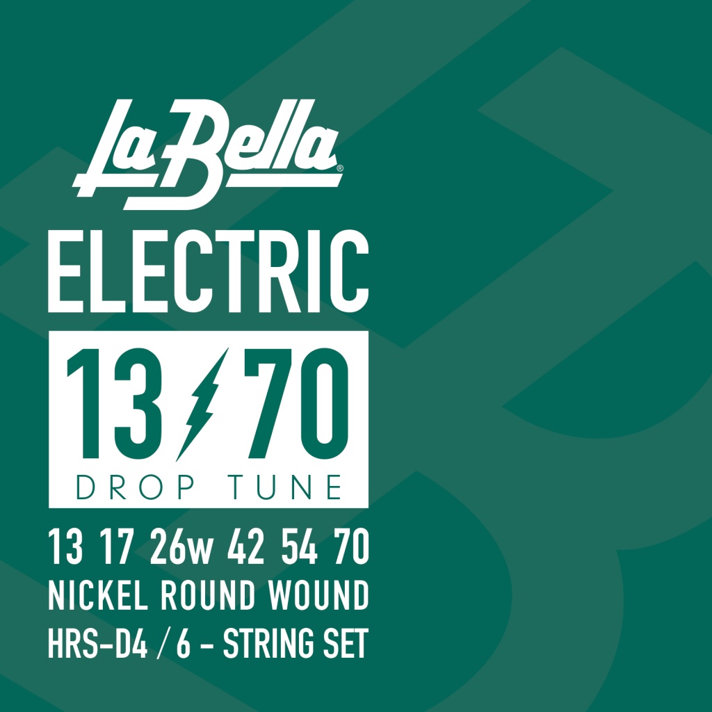 HRS-D4 HRS Drop Tune Комплект струн для электрогитары, никелированные, 13-70, La Bella