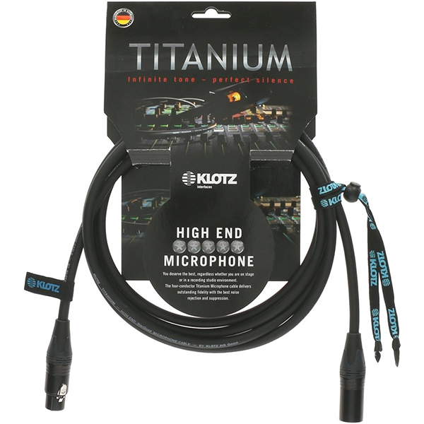 TI-M0300 Titanium Кабель микрофонный, 3м, XLR, Klotz