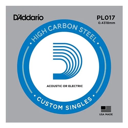 D'ADDARIO PL017 - струна для акустической и электрогитары, без обмотки, толщина ,017