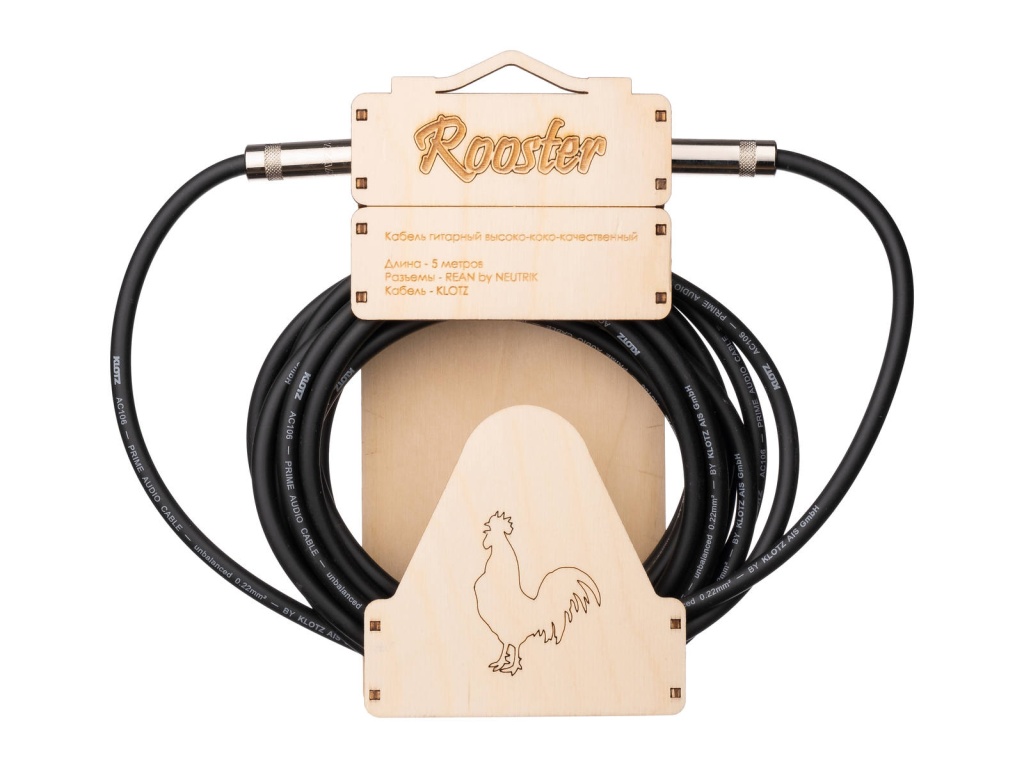 RUS1105 Кабель инструментальный, 5м, прямые коннекторы, Rooster