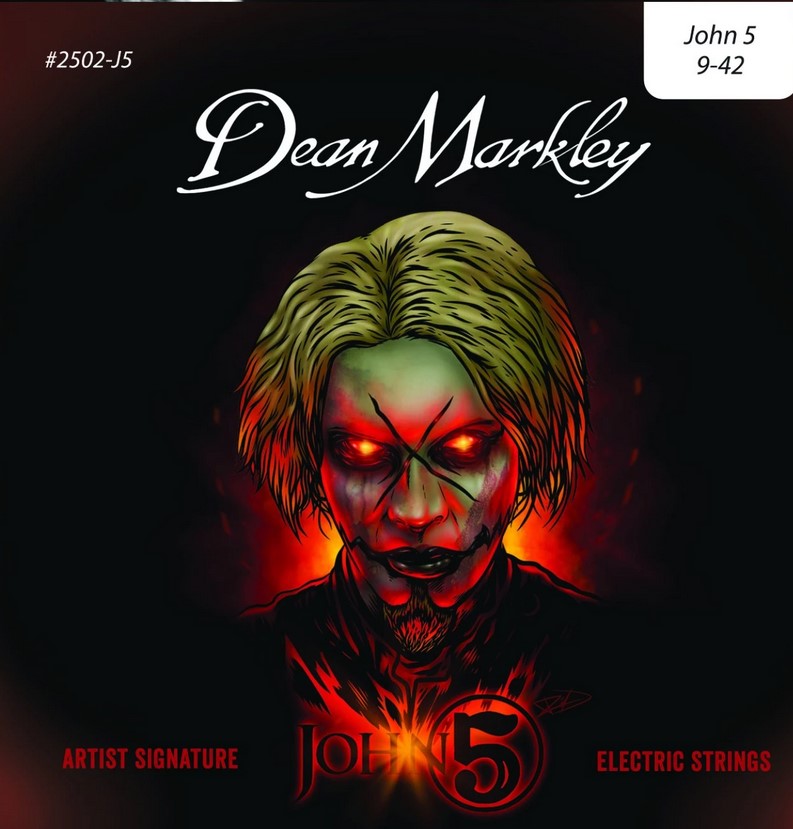 DM2502-J5 Artist Series John 5 Комплект струн для электрогитары, никелированные, 9-42, Dean Markley