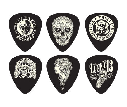 L13CP.73 Lucky 13 C Медиаторы 6шт, толщина 0,73мм, Dunlop
