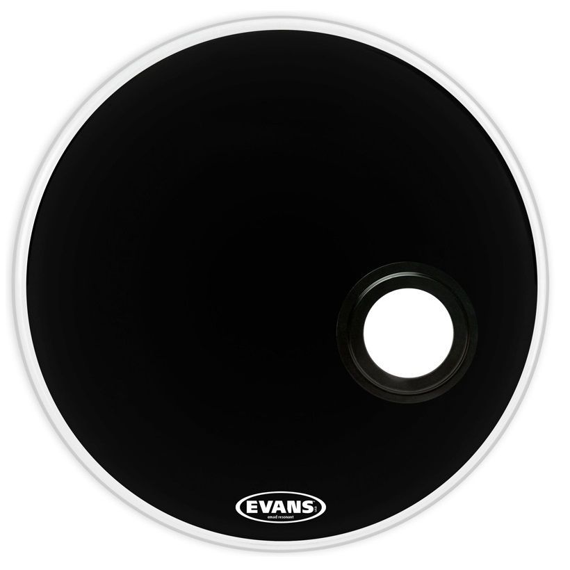 EVANS BD22REMAD - 22' EMAD Resonant Black пластик для бас-барабана с отверст.