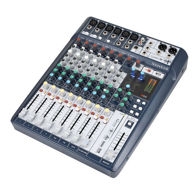 SOUNDCRAFT Signature 10 - аналоговый микшерный пульт, 10 вх., 6 x preamps, 2 x dbx Lim., 2 x USB in