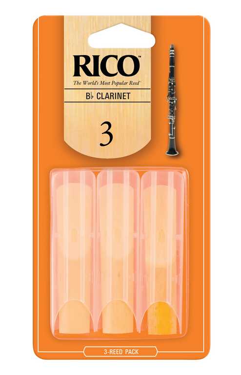 RCA0330 Rico Трости для кларнета Bb, размер 3.0, 3шт, Rico