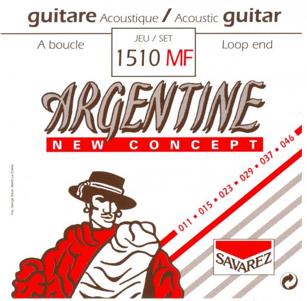 1510MF Argentine Комплект струн для акустической джаз гитары, Light, петля, 11-46, Savarez