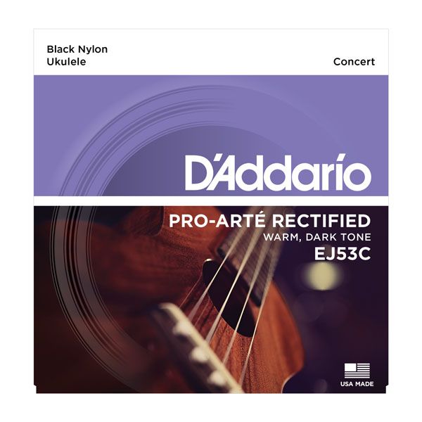 D'ADDARIO EJ53C - струны для укулеле, чёрный нейлон