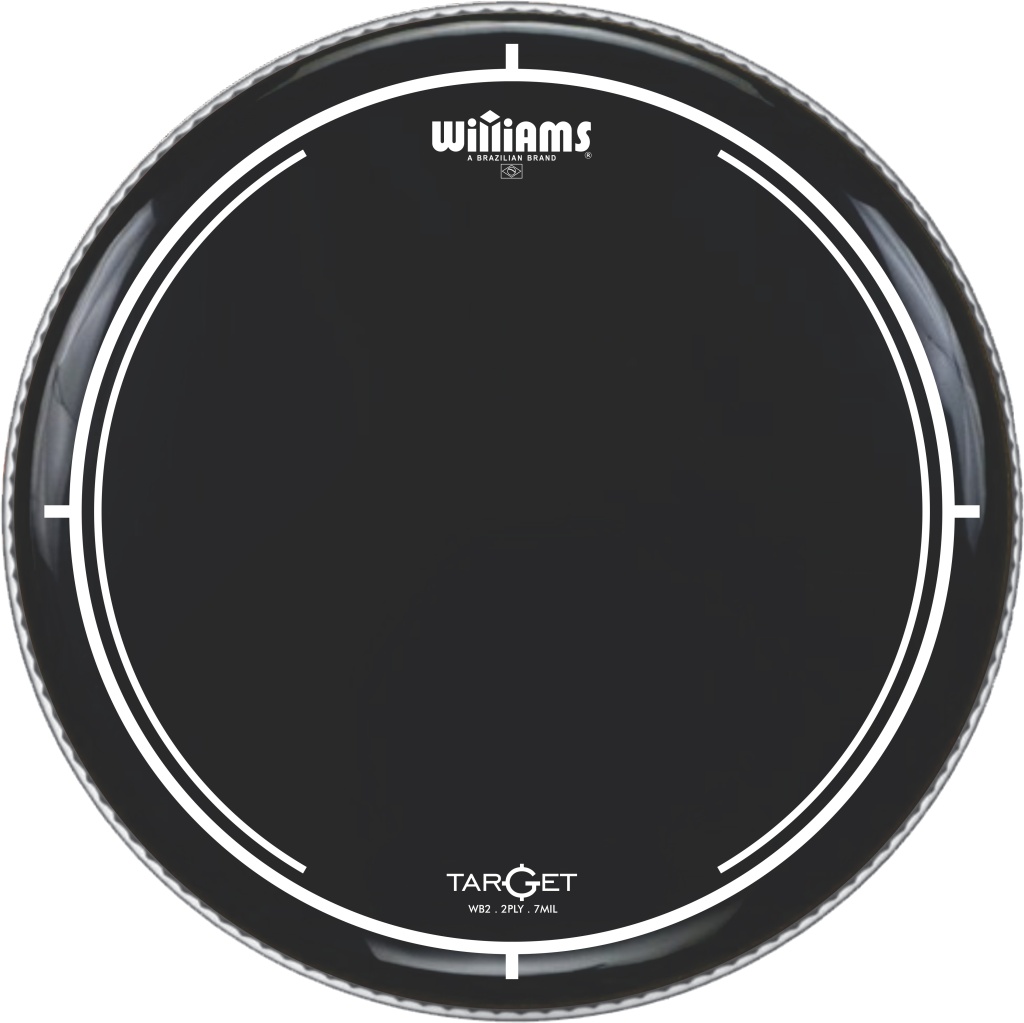 WB2-7MIL-18 Target Series Black Пластик для бас-барабана 18", черный, Williams