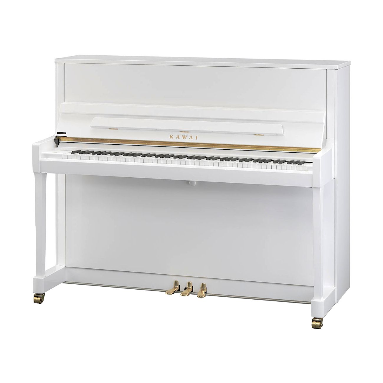 KAWAI K-300 WH/P - пианино, 122х149х61, 227 кг., банкетка, цвет белый полиров., механизм Millennium