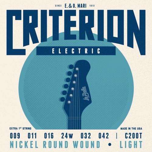 C200T Criterion Комплект струн для электрогитары, никелированные, 9-42, La Bella