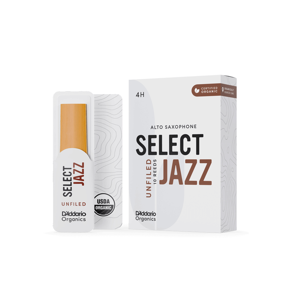 ORRS10ASX4H Organic Select Jazz Unfiled Трости для саксофона альт, размер 4H, 10шт, D'Addario