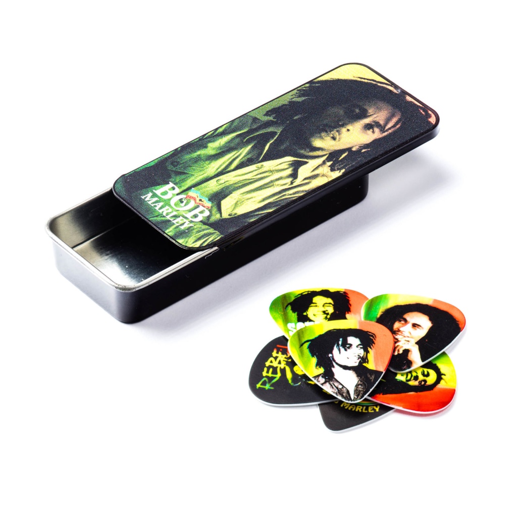 BOB-PT01M Bob Marley Rasta Медиаторы 6шт, средние, в коробочке, Dunlop