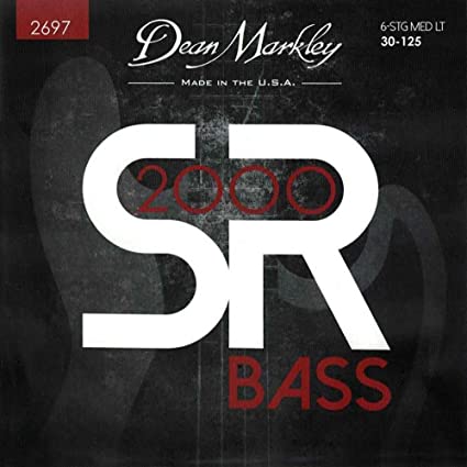 DM2697 SR2000 Комплект струн для 6-струнной бас-гитары, сталь, 30-125, Dean Markley