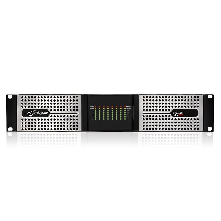 POWERSOFT Ottocanali 4K4 DSP+DANTE - восьмиканальный усилитель мощности 8 x 450 Вт на 2 Ома, 8 x 500