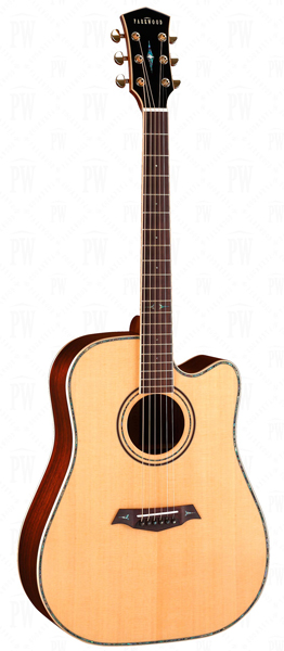 P860ADK-WCASE-NAT Электро-акустическая гитара, с вырезом, с футляром, массив ели, Parkwood