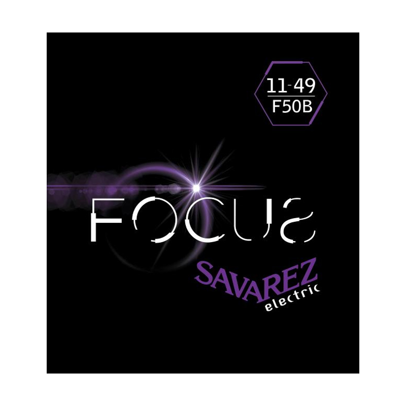 F50B Focus Комплект струн для электрогитары, сталь, 11-49, Savarez