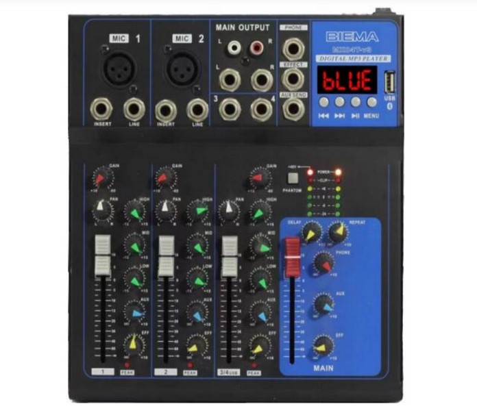 MX04T-V3 Микшерный пульт, 4 канала, Biema